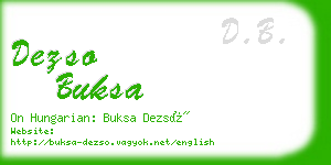 dezso buksa business card